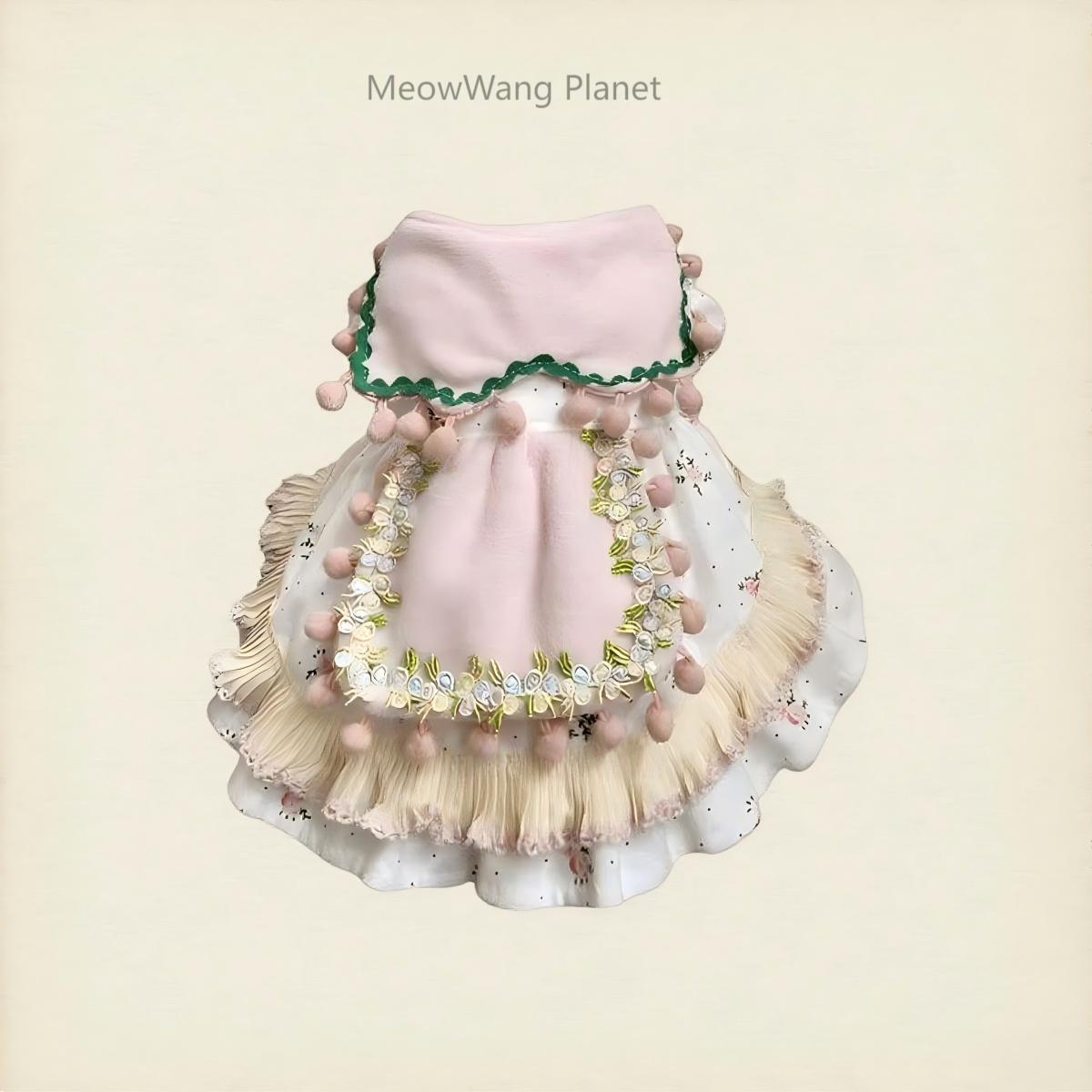 Handcrafted Double Layer Princess Dress for Small Dogs & Cats