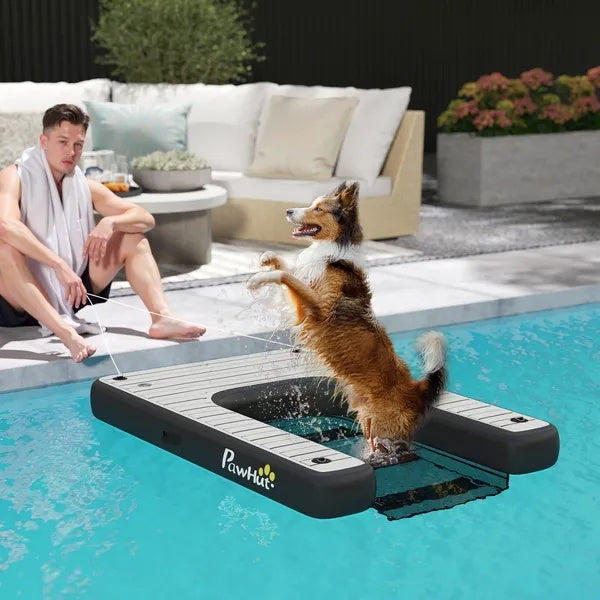 Inflatable Dog Boat Ramp - 286 lbs Capacity, Non-Slip, Safe Water Access