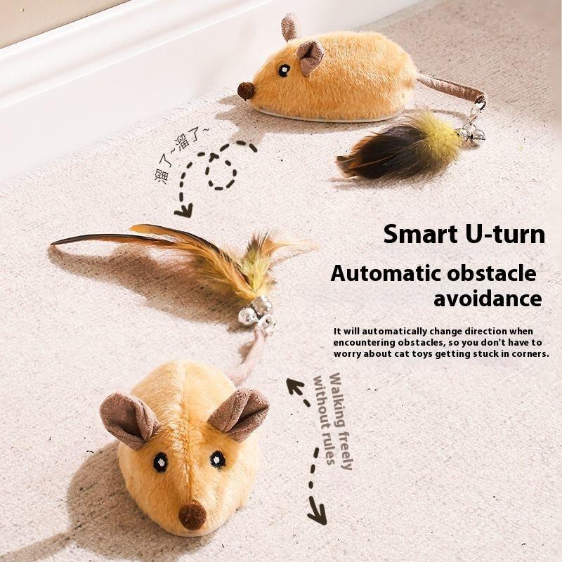 Electric Orange Mouse Cat Toy - Interactive Motion Toy