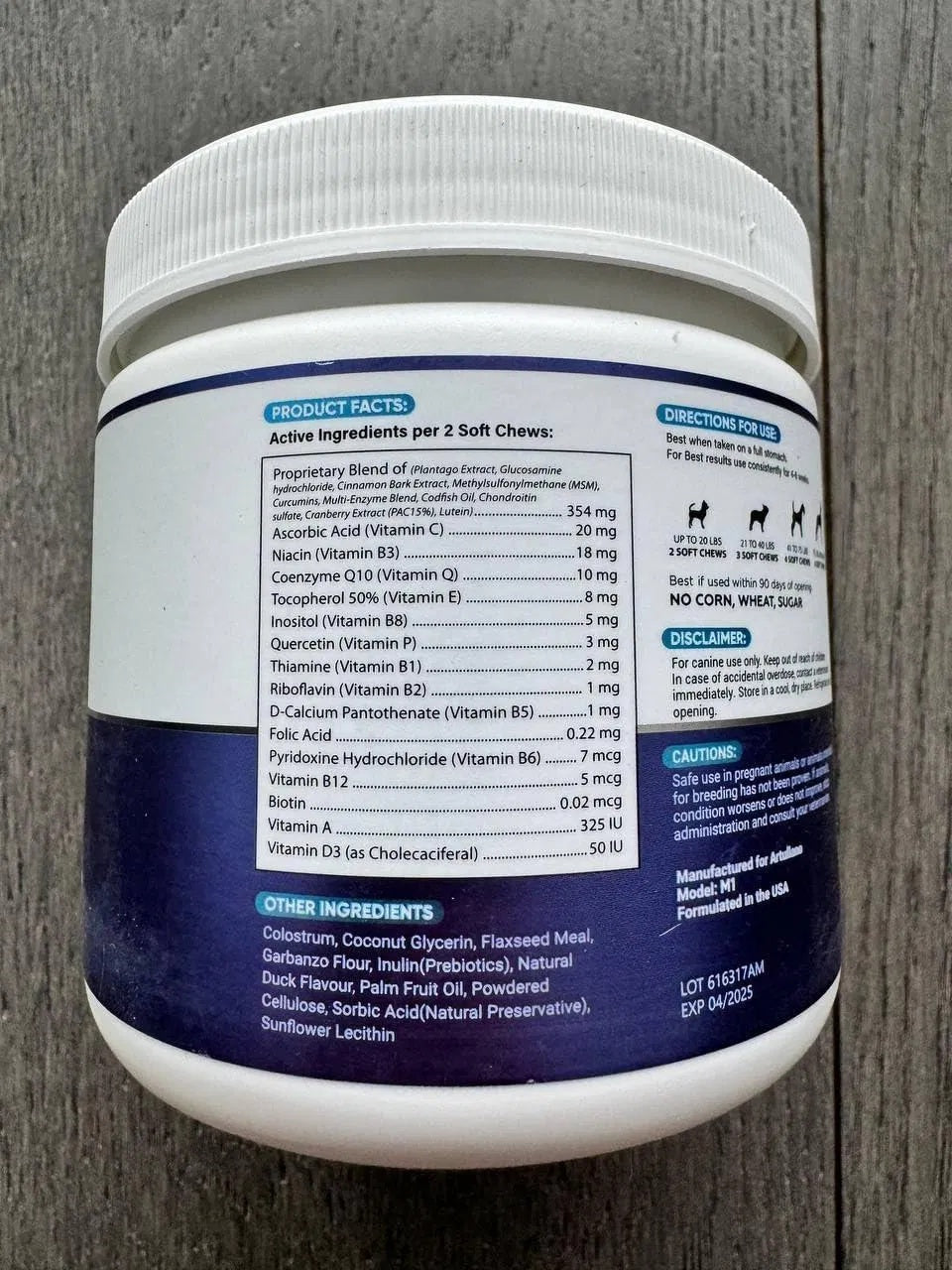 Multivitamin Chewables for Dogs 20-in-1 with Glucosamine – Joint, Immune & Skin Support (120 Chews)