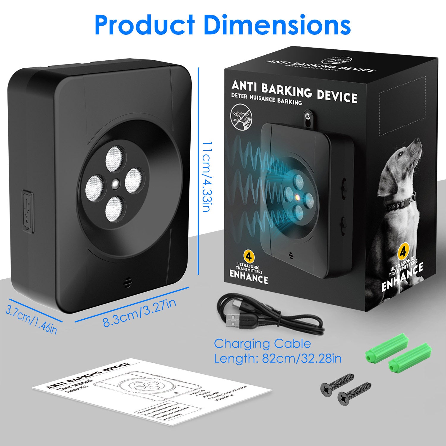 Ultrasonic Anti-Barking Device for Dogs