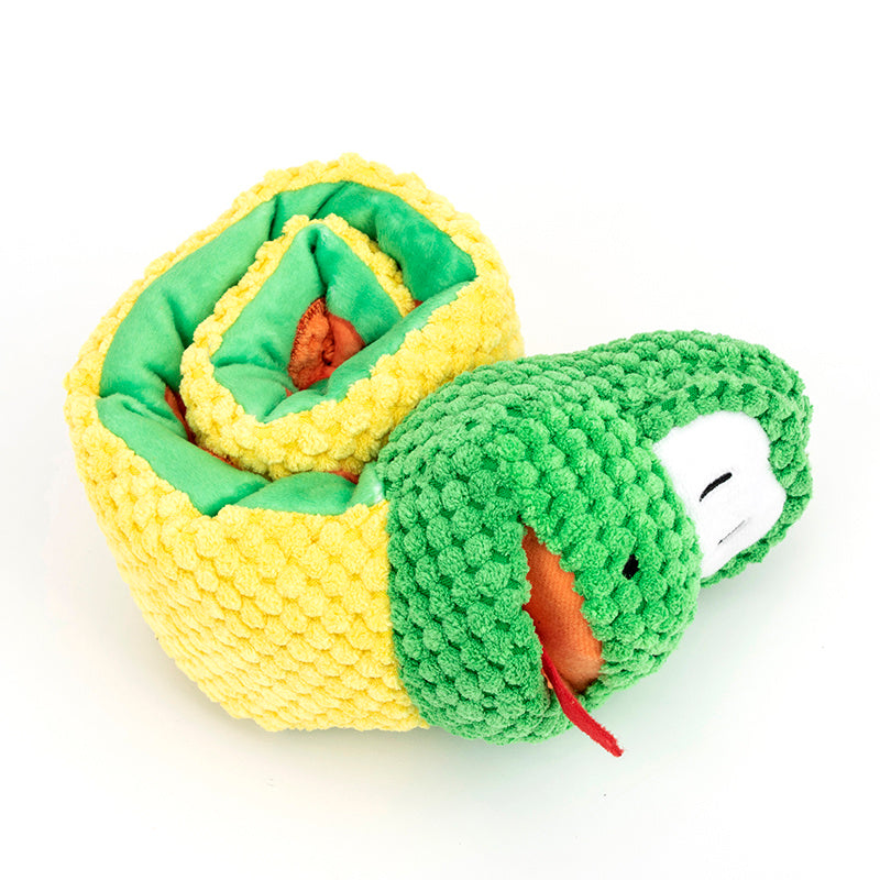 Snake Snuffle Toy - Interactive Squeaky Dog Puzzle