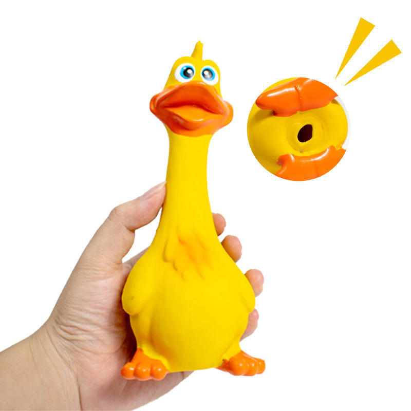 3-Pack Latex Screaming Chicken Squeaky Dog Toys - Eco-Friendly TPR