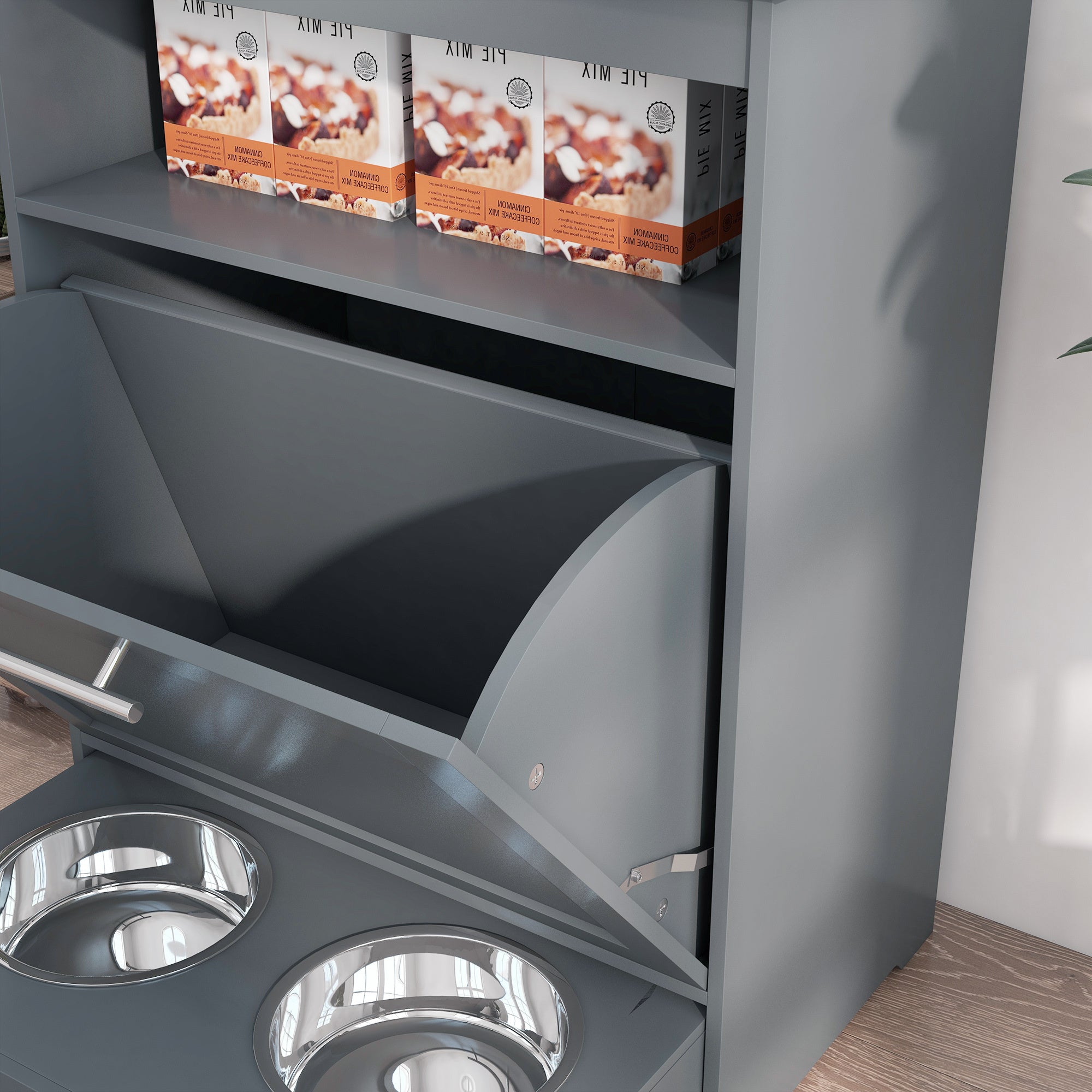 Premium Pet Feeder Station with Storage Locker