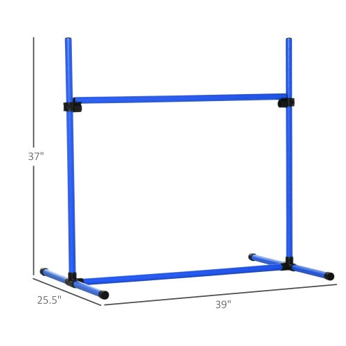 4-Piece Dog Agility Training Set - Adjustable Jump Poles