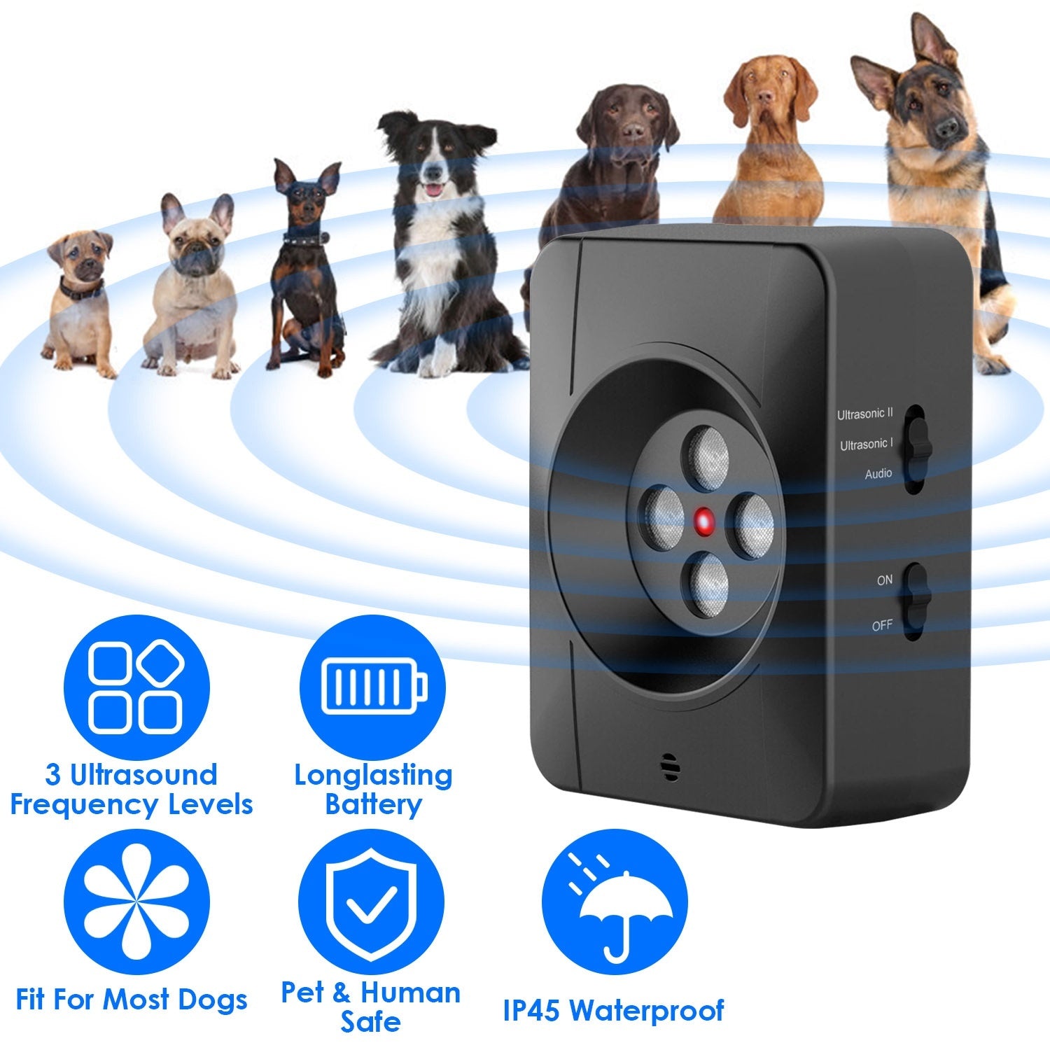 Ultrasonic Anti-Barking Device for Dogs