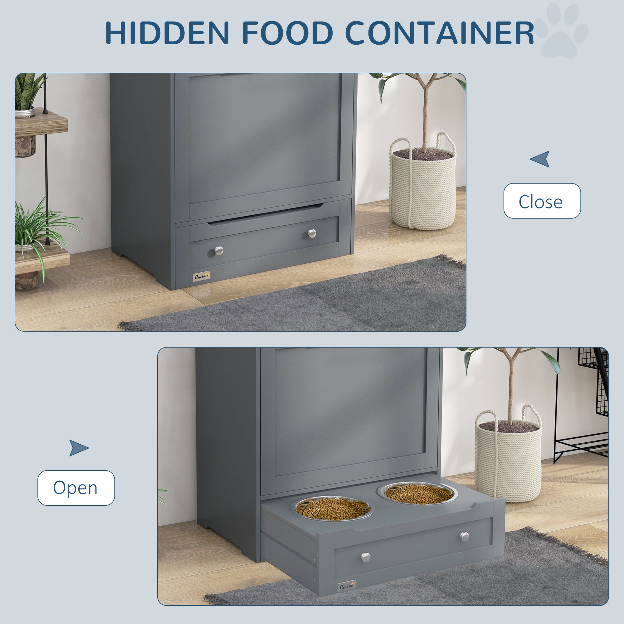 Premium Pet Feeder Station with Storage Locker