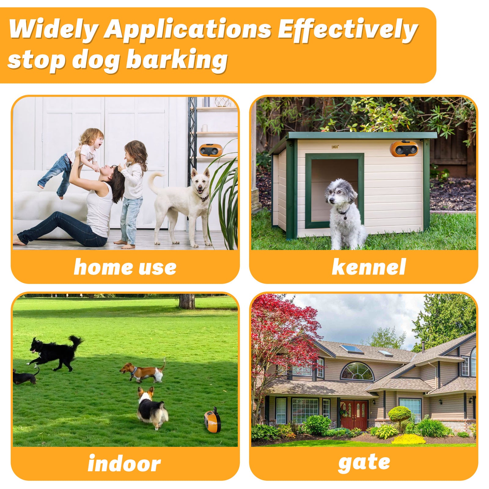 Ultrasonic Dog Bark Deterrent - 50ft Range Anti-Barking Device