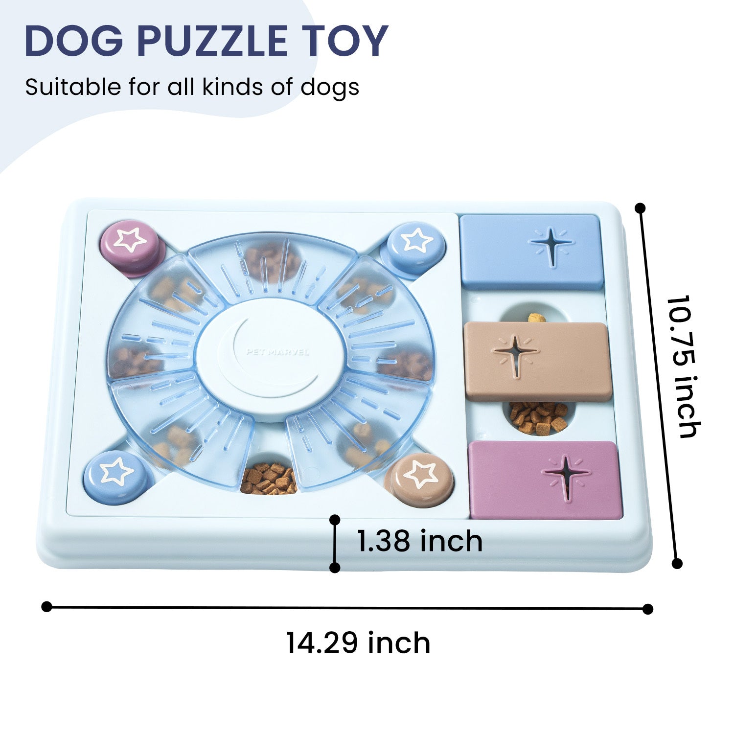 Interactive Dog Puzzle Toy - Level 1-3 Difficulty Food Dispenser