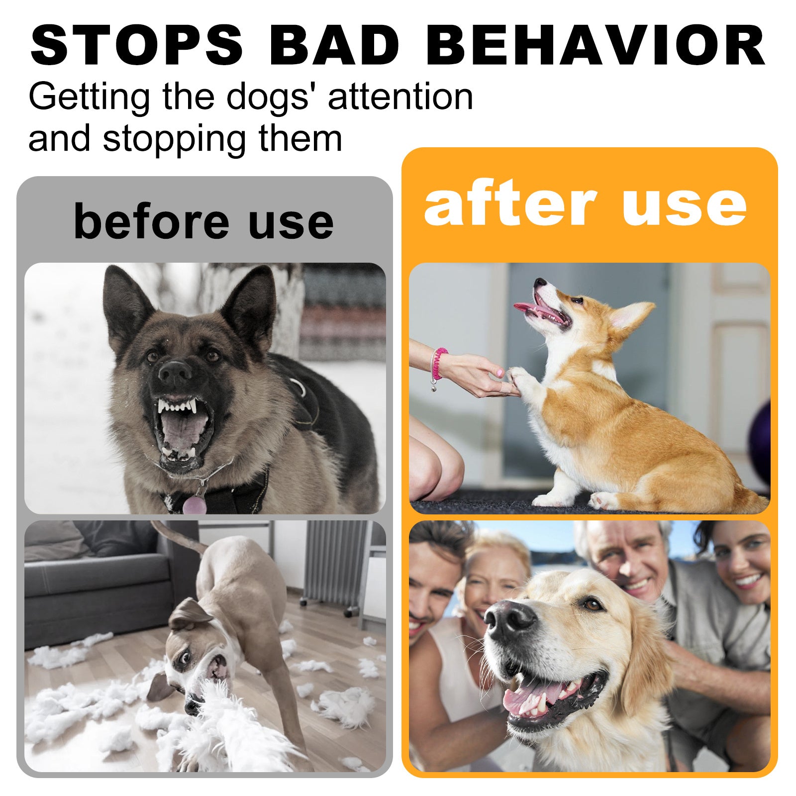 Ultrasonic Dog Bark Deterrent - 50ft Range Anti-Barking Device