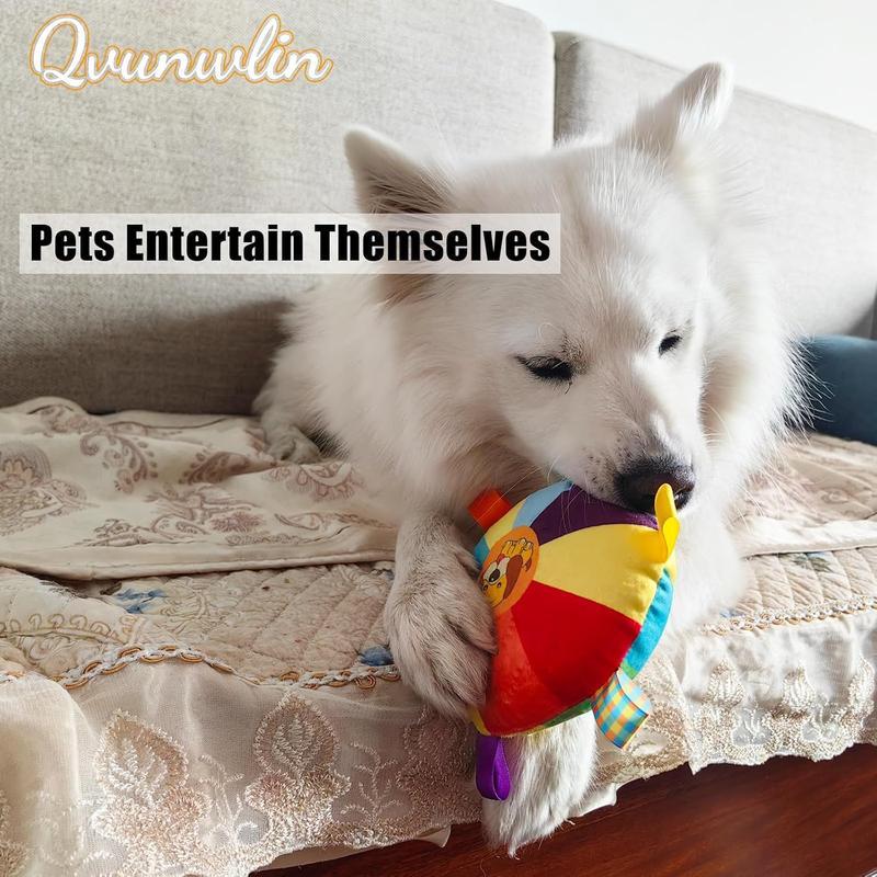 Plush Pet Dog Flying Disc - Interactive Chew Toy with Bells