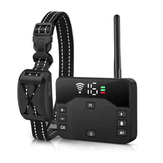2-in-1 Wireless Electric Dog Fence & Training Collar - Waterproof Boundary System