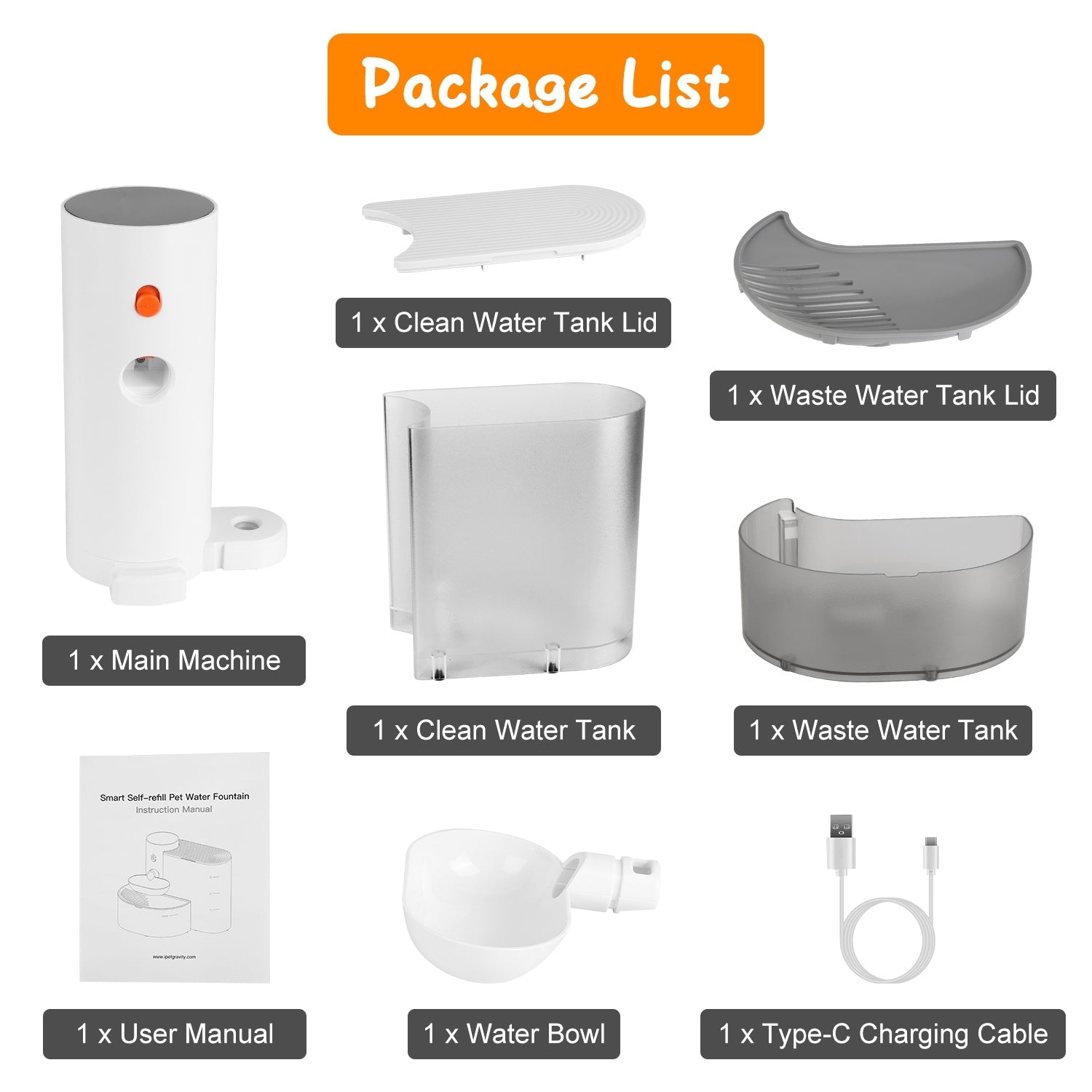 Smart Pet Water Fountain - 3L Automatic Dispenser