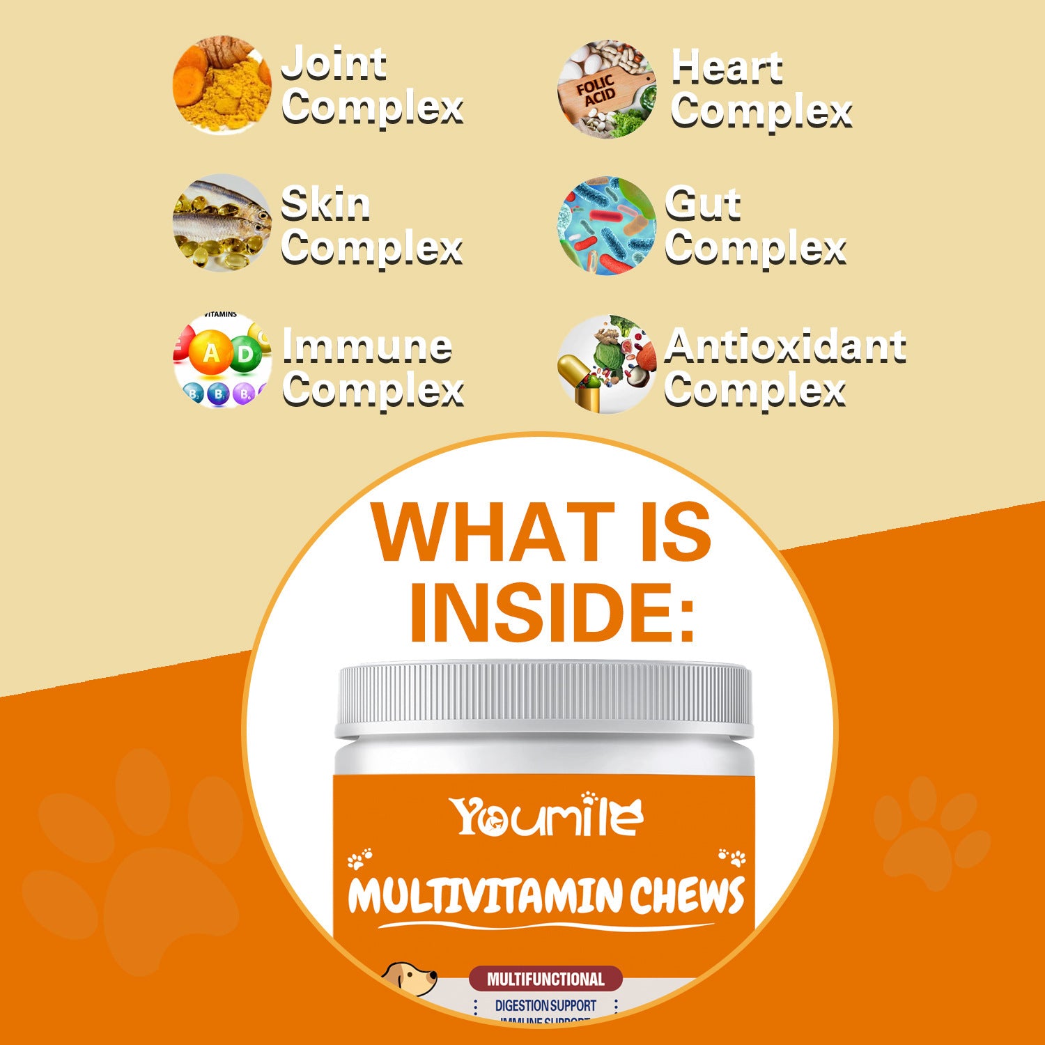 Multifunctional Pet Vitamin - Complete Health Care Supplement for Dogs & Puppies