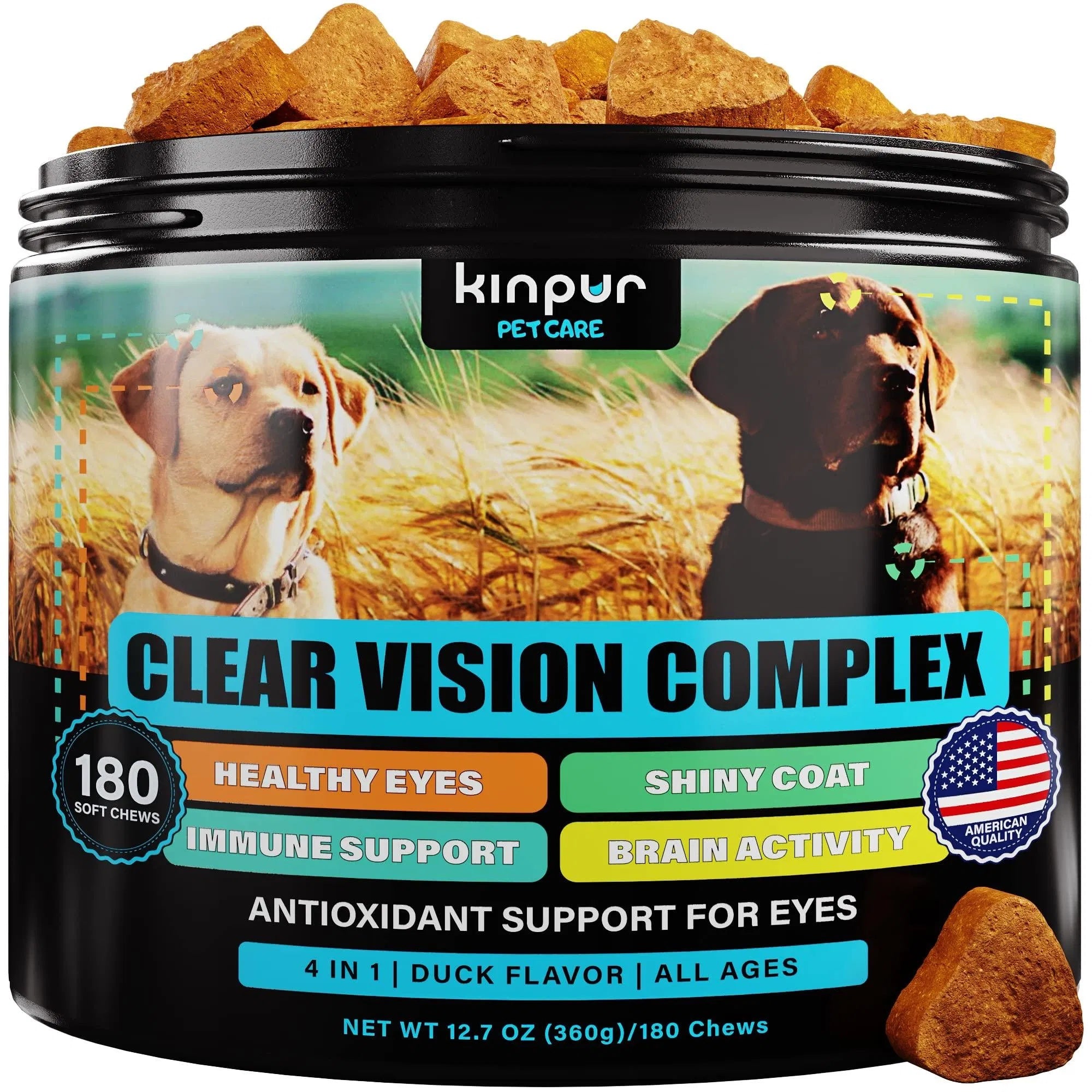 Dog Eye Vitamins - Vision Support & Tear Stain Supplement
