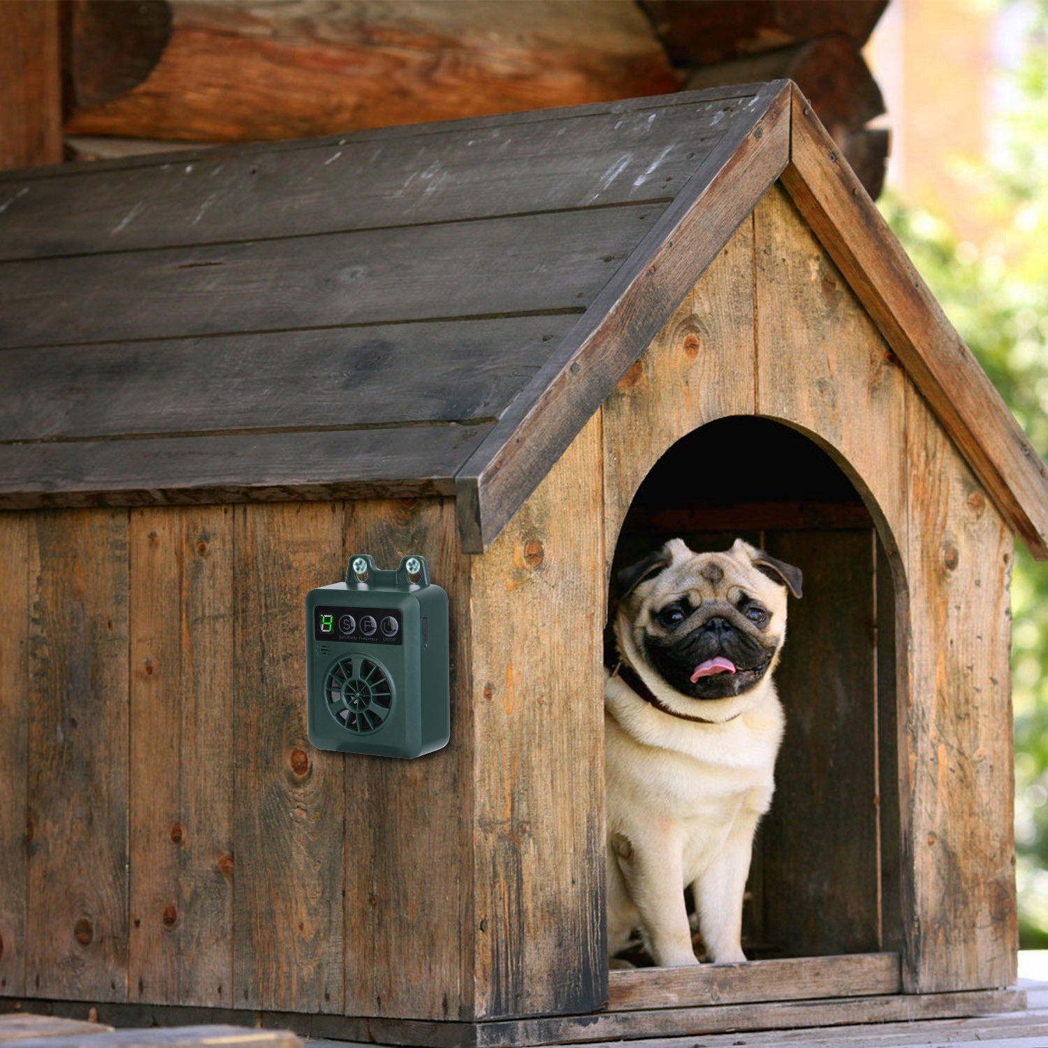 Ultrasonic Anti-Barking Device - 49ft Range with 4 Frequency & Sensitivity Levels