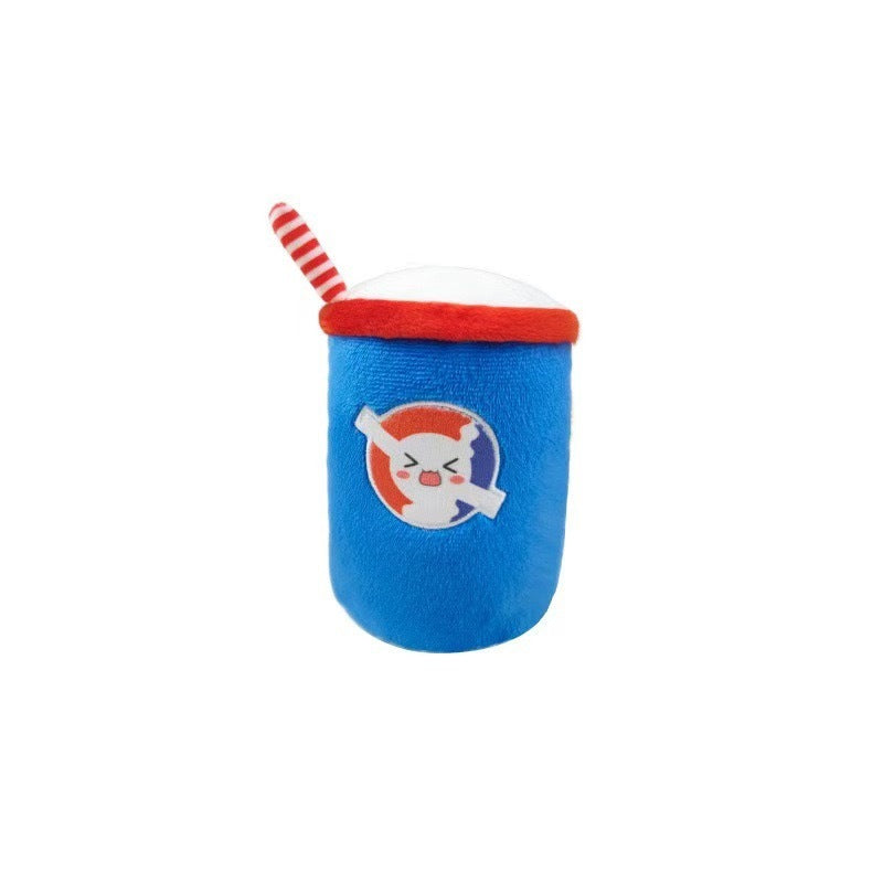 4-in-1 Fast Food Bucket Dog Toy Set - Squeaky Plush Bucket, Fries, Soda & Burger