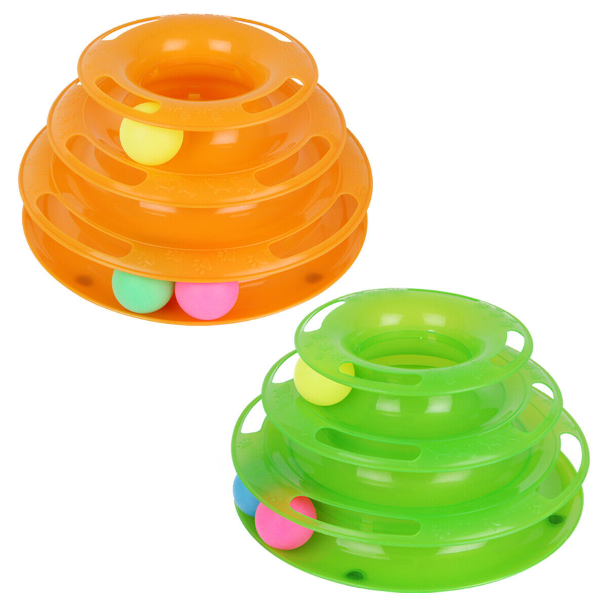 3-Tier Interactive Cat Ball Tower Toy