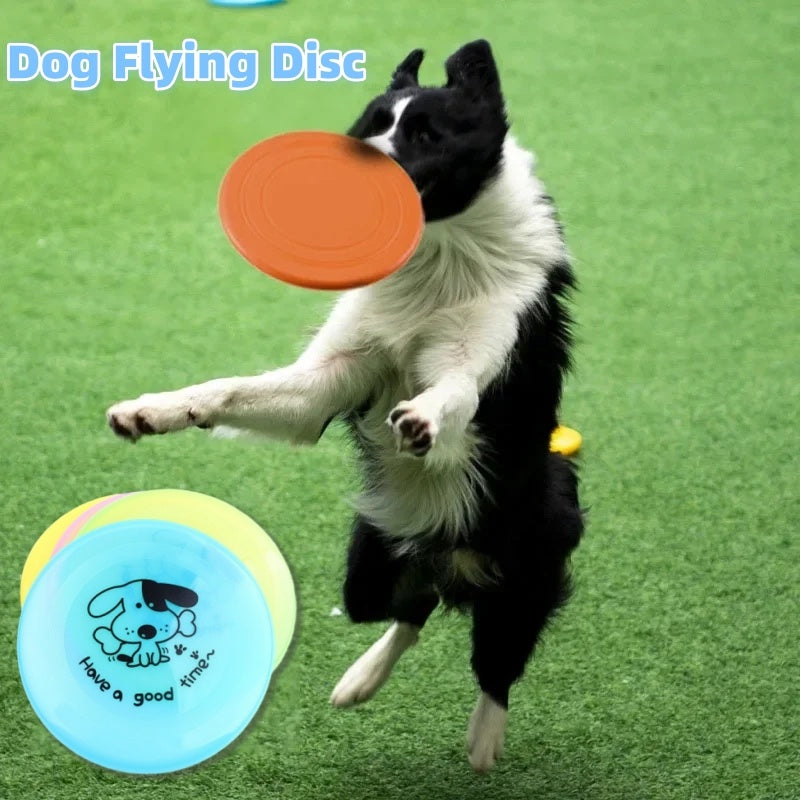 Silicone Flying Disc Dog Toy - Durable Frisbee for Training & Play