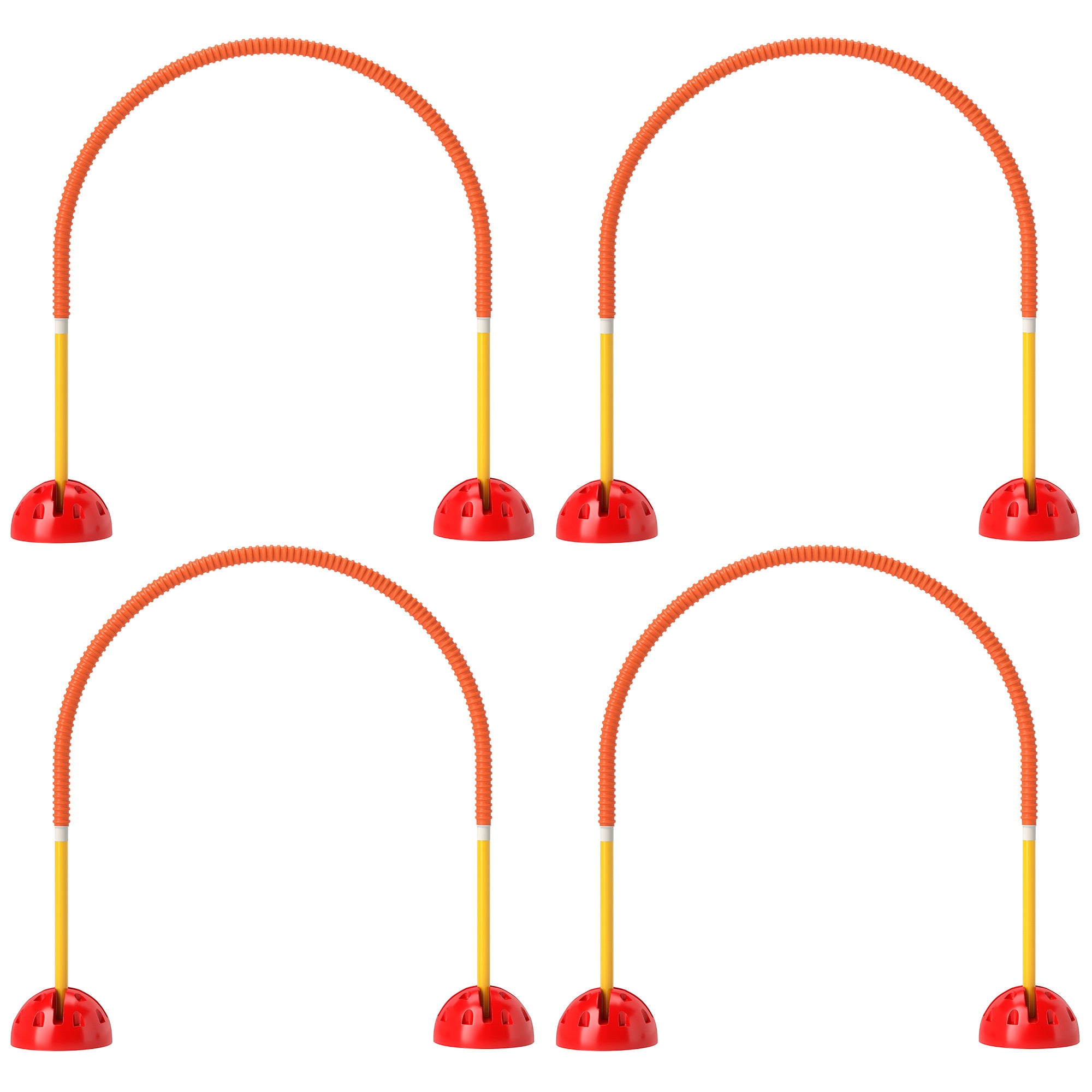 Dog Agility Doors Set - 4 Piece Adjustable Width Training Kit, Orange