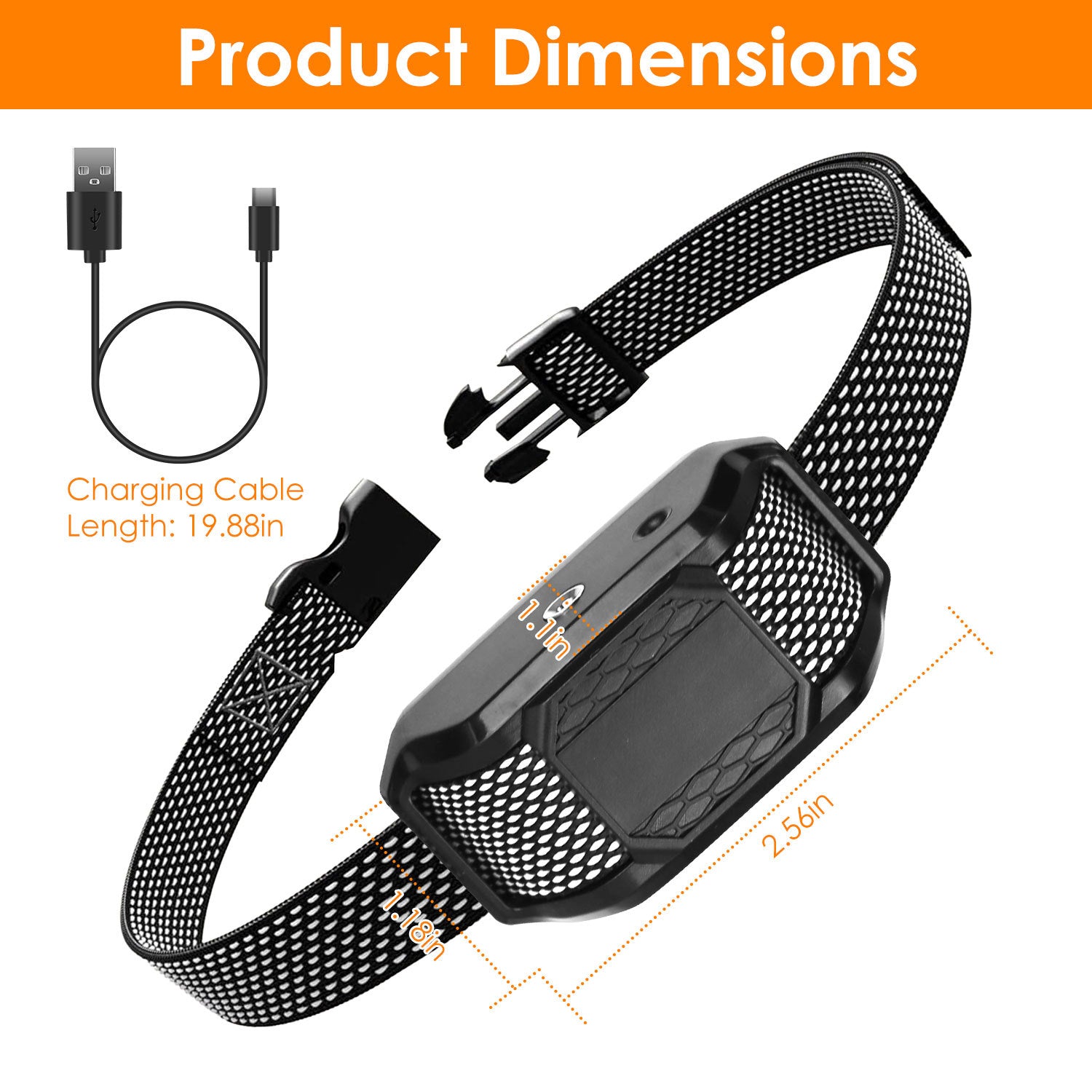 Citronella Bark Collar for Dogs - Waterproof Spray Anti-Bark Control