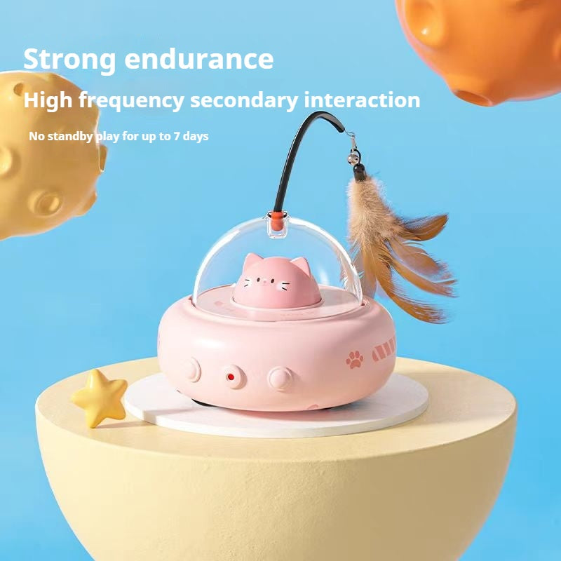 Cat Teaser Wand Toys - Interactive Feather & String Play Set