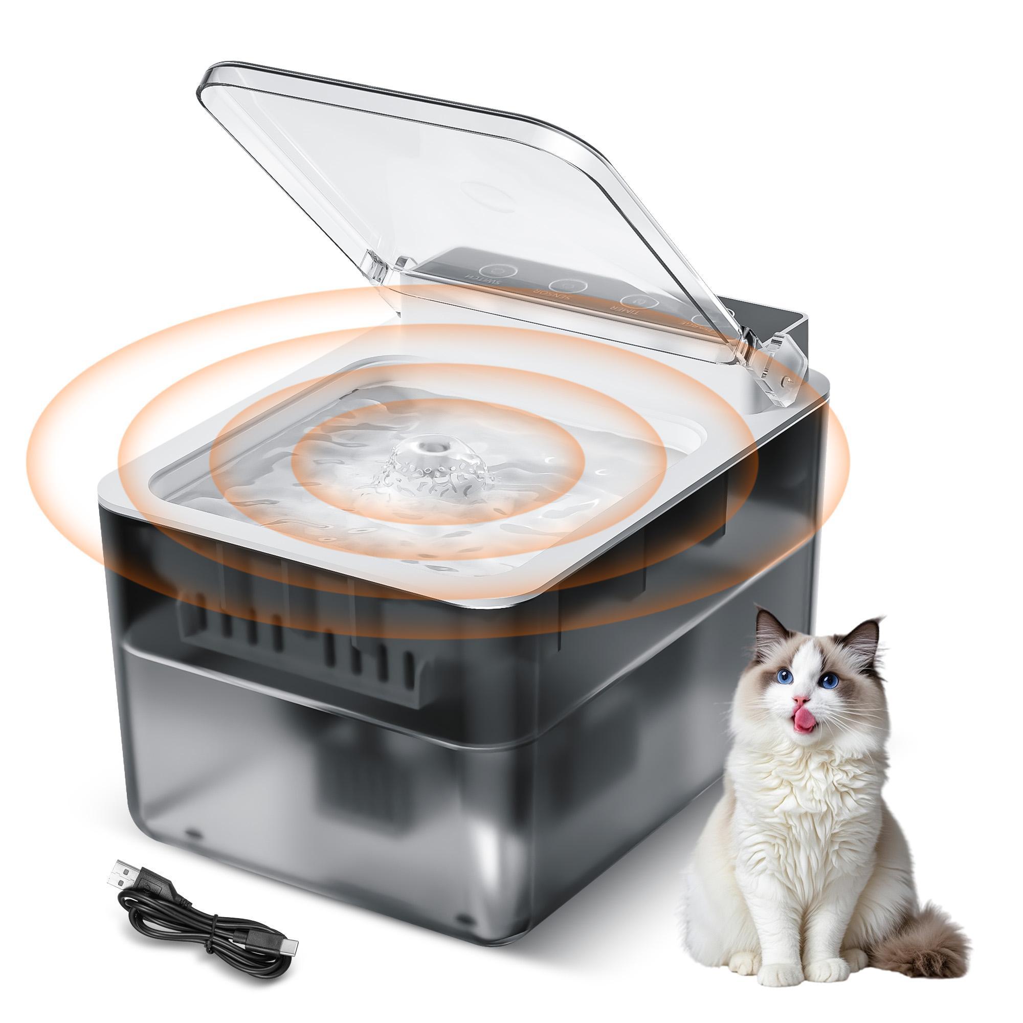 Automatic Pet Water Fountain - Smart Sensing Dog & Cat Dispenser