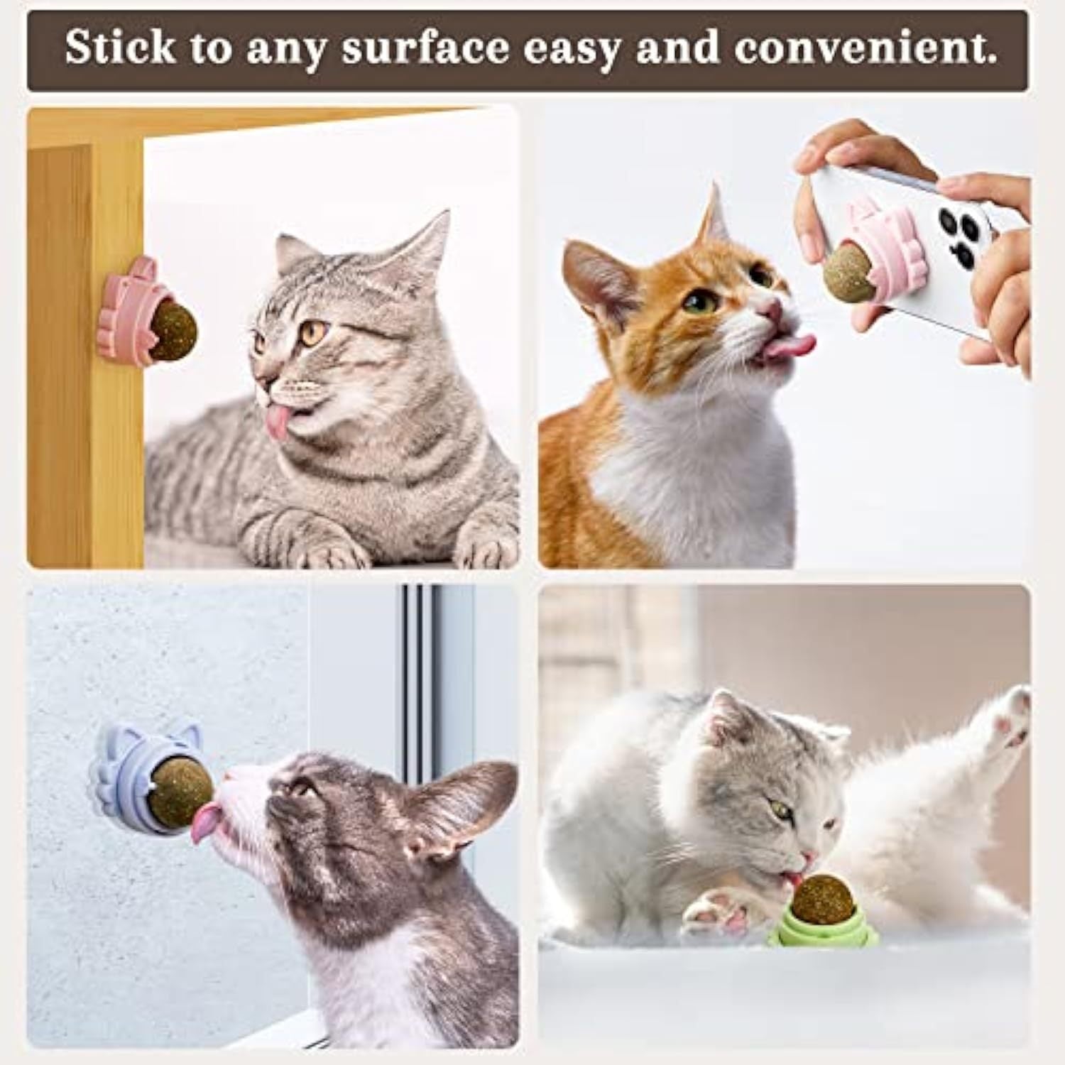 Sticky Wall Catnip Balls – Interactive Dental Chew & Fun Toy for Cats