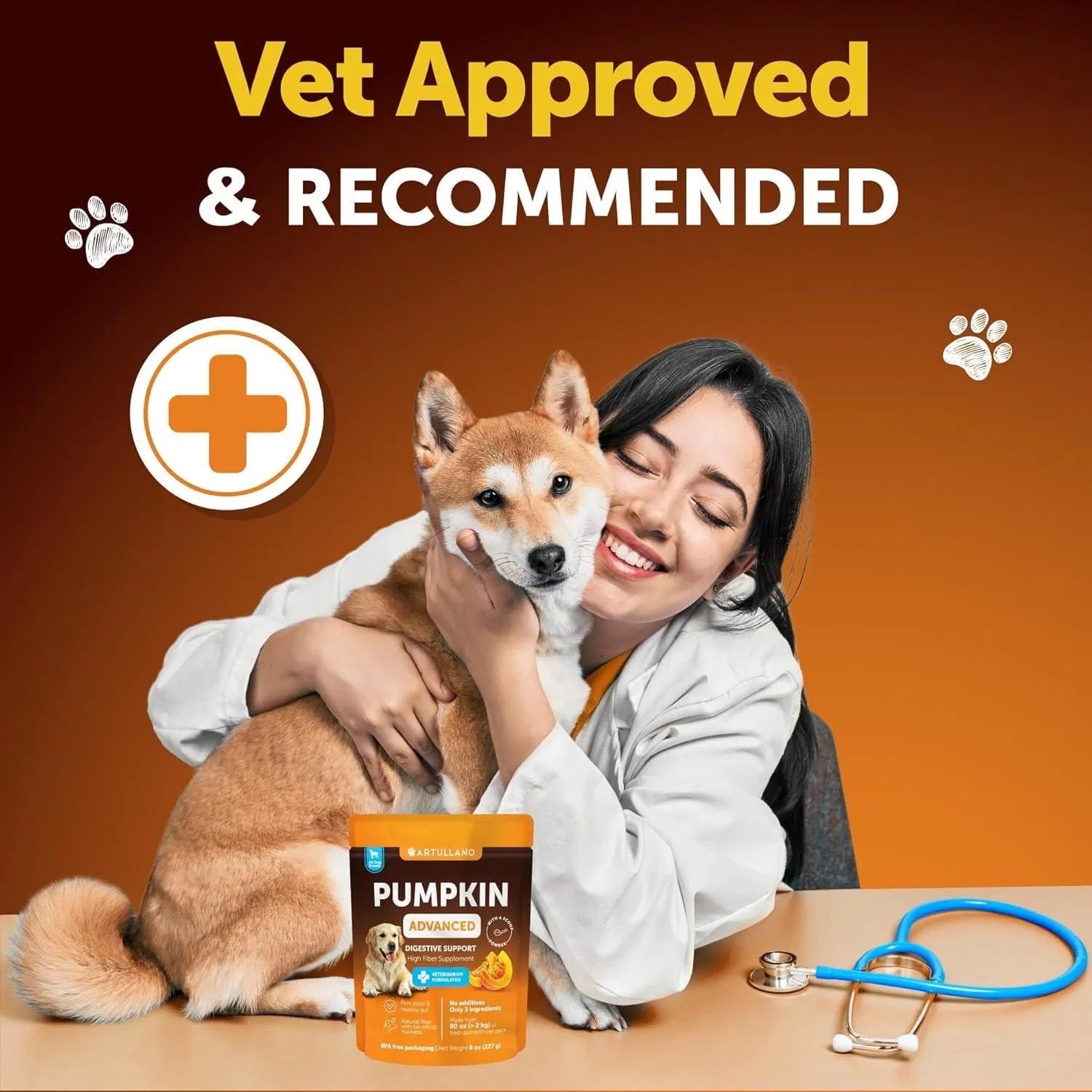 Dog Pumpkin Powder - Digestive Support & Fiber Supplement (8 oz)