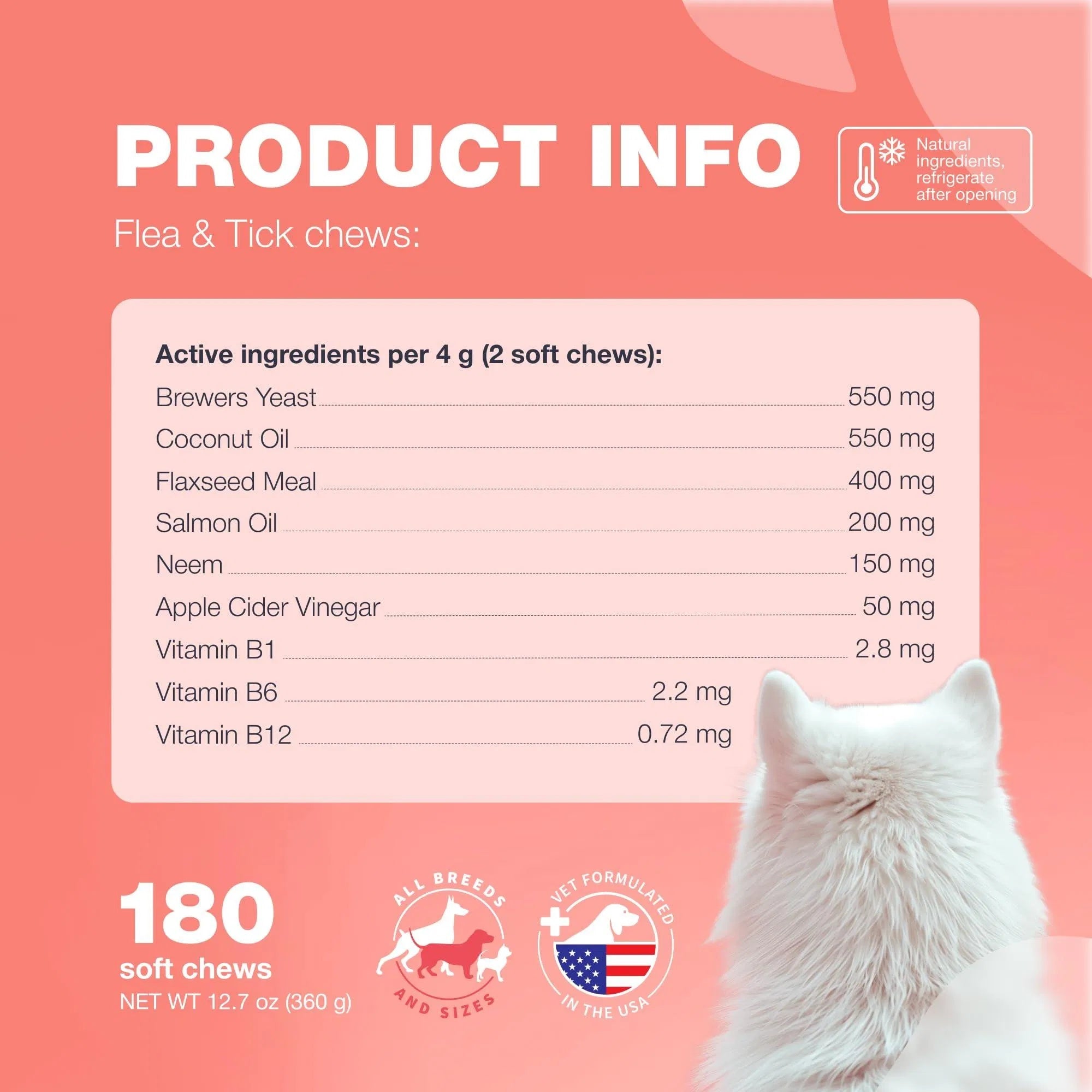 Natural Flea & Tick Prevention Chews for Dogs - Chemical-Free Immune Support Treats