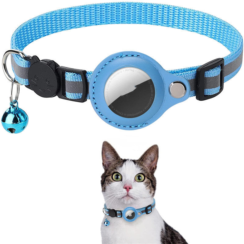 Reflective AirTag Collar for Cats & Dogs - Waterproof Holder