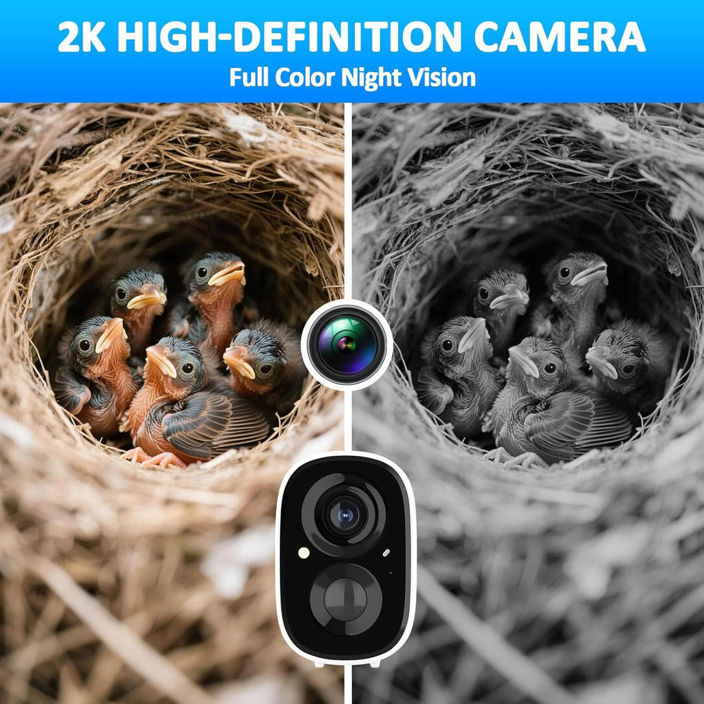 Solar Powered Smart Bird House Camera - 4MP Outdoor Birdhouse with AI Bird Identification