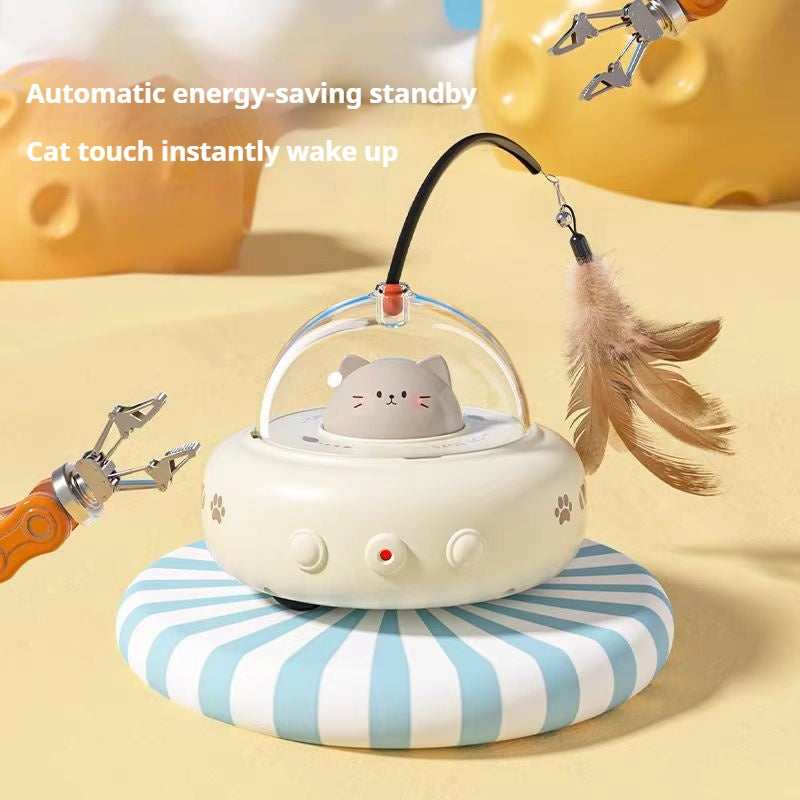 Cat Teaser Wand Toys - Interactive Feather & String Play Set