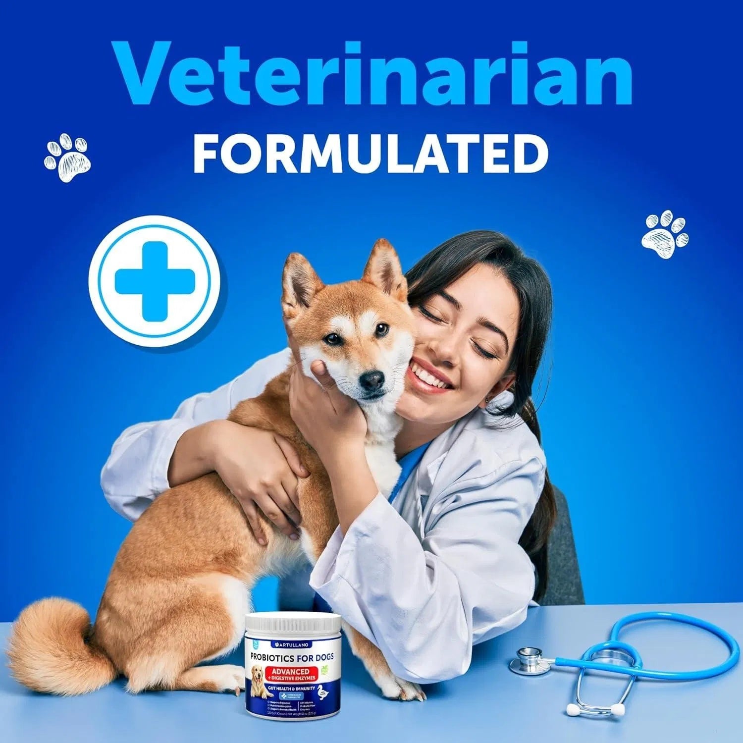 Probiotics for Dogs – Gut Health, Allergy & Immunity Support (180 Chews)