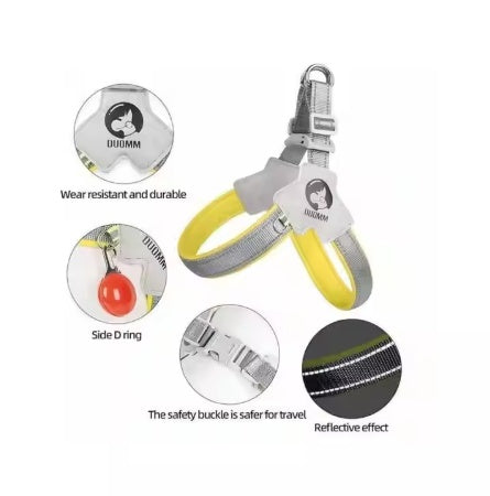 Adjustable Reflective Dog Harness with Leash Set