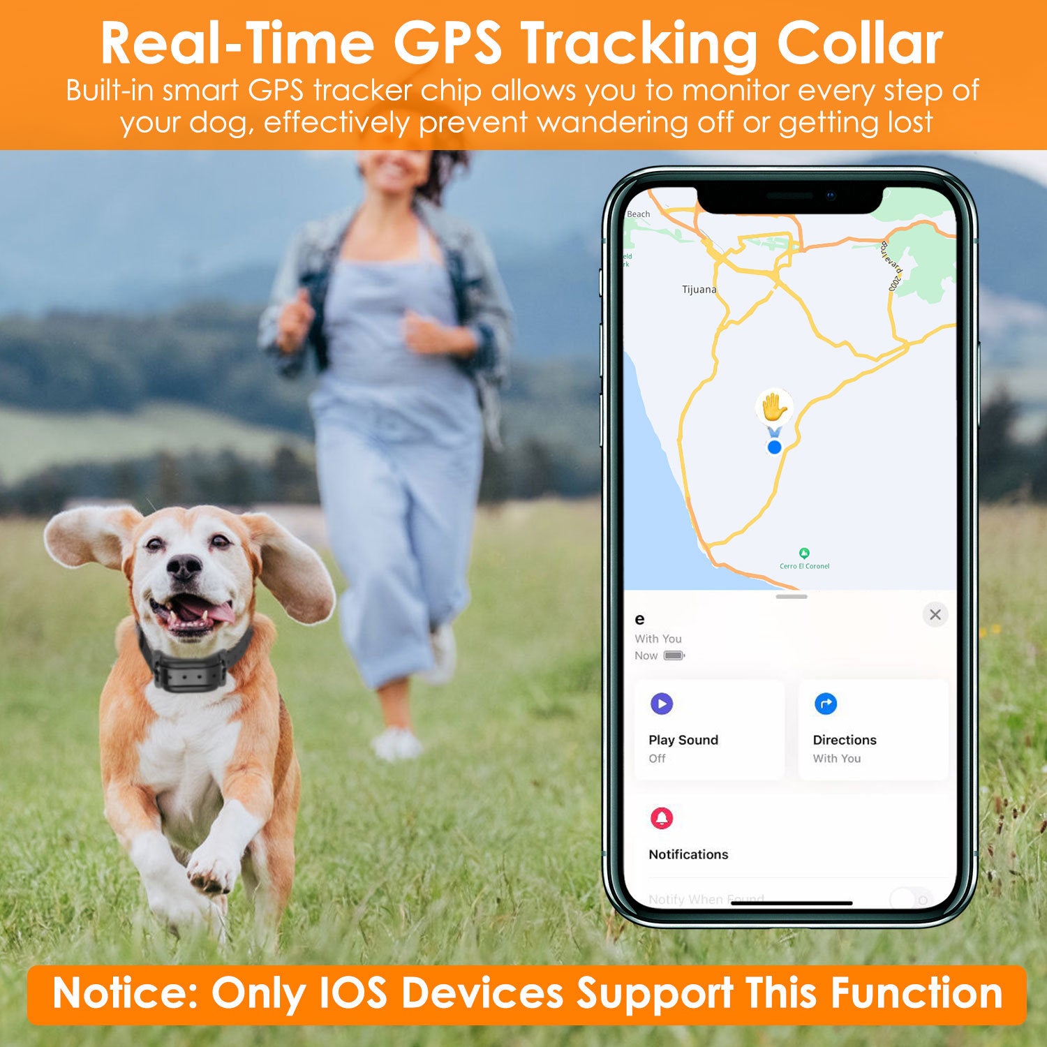 Electric Wireless Dog Fence System with GPS - 328FT Range