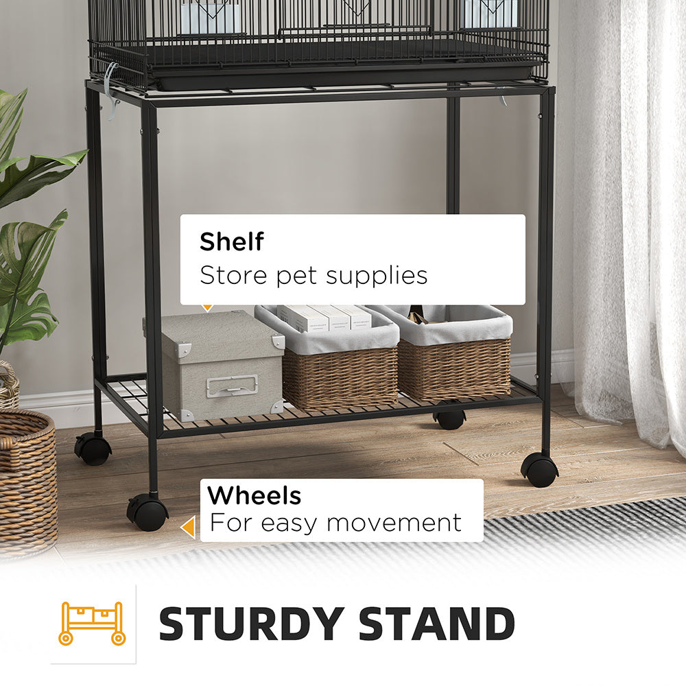 Double Stackable Bird Cage On Wheels With Stand, For Canaries