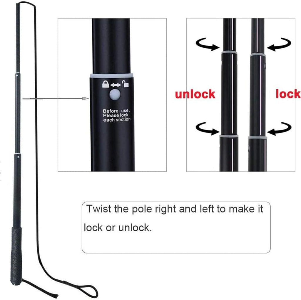 Extendable Dog Teaser Wand - Interactive Flirt Pole Toy