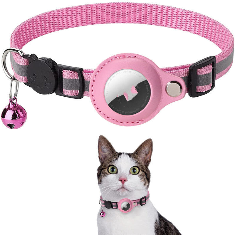 Reflective AirTag Collar for Cats & Dogs - Waterproof Holder