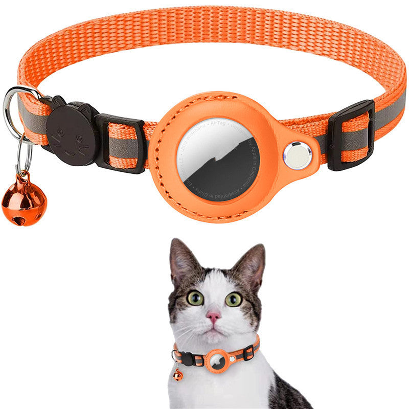 Reflective AirTag Collar for Cats & Dogs - Waterproof Holder