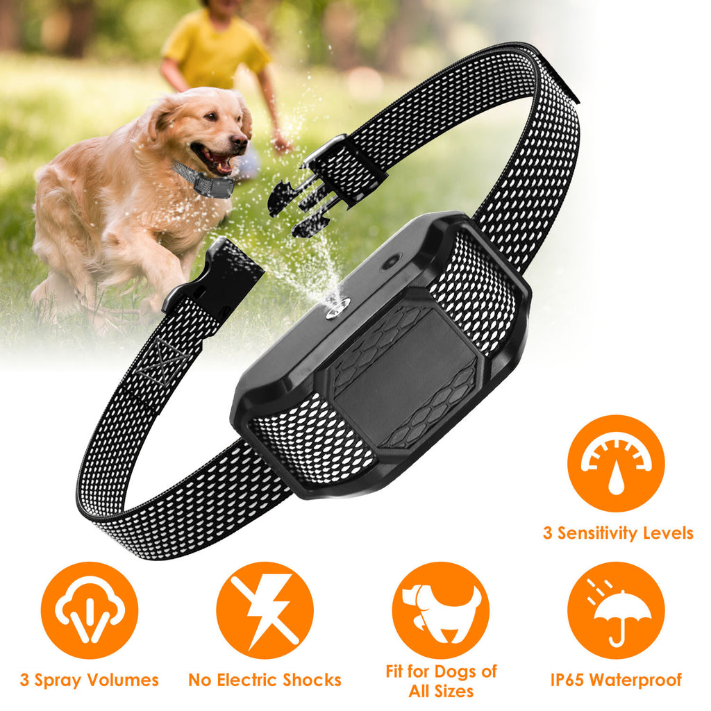 Citronella Bark Collar for Dogs - Waterproof Spray Anti-Bark Control