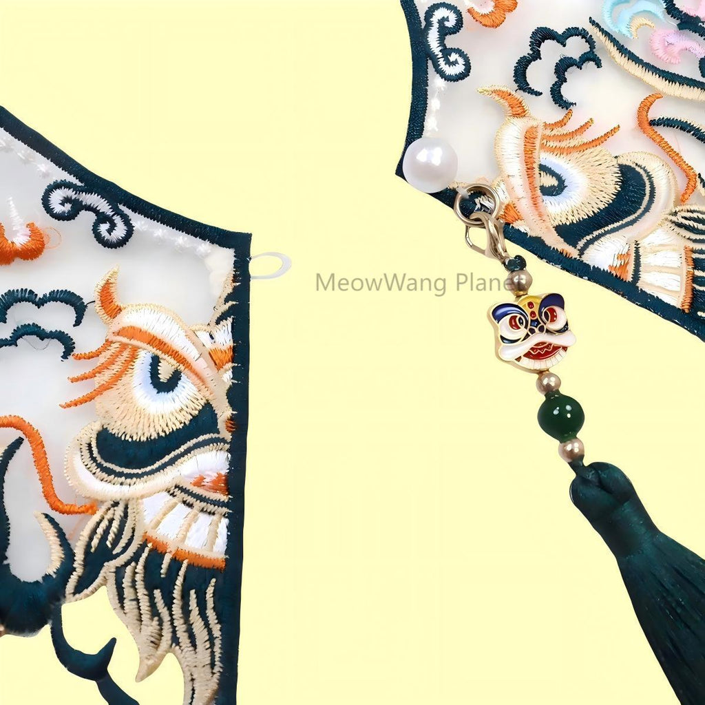 Handmade Chinese Embroidered Pet Shawl Hanfu Style Cloud Shoulder Bib Neck Wrap For Cats Small Dogs Elegant Pet Scarf