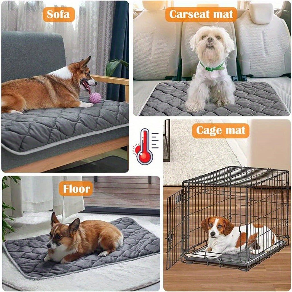 Self-Heating Pet Bed Mat - Non-Slip Thermal Pad for Dogs & Cats