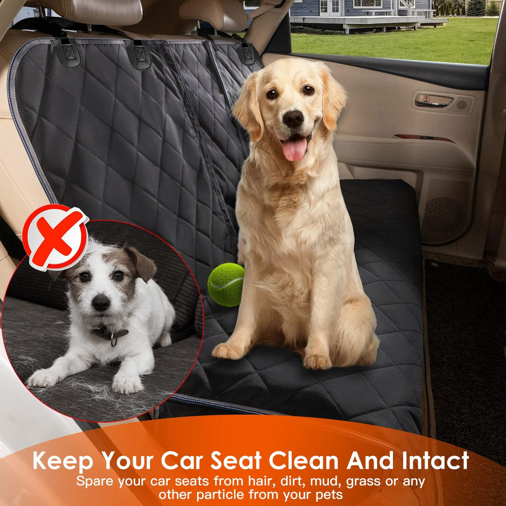 Waterproof Dog Car Seat Cover with Safety Belt