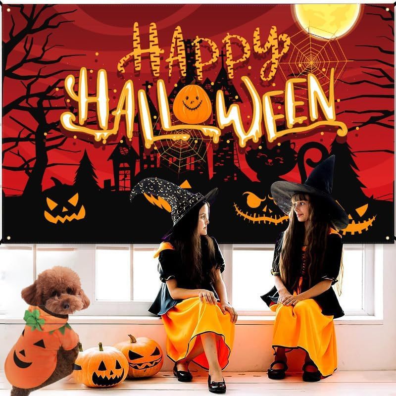 Halloween Pumpkin Dog Hoodie - Warm Fleece Costume