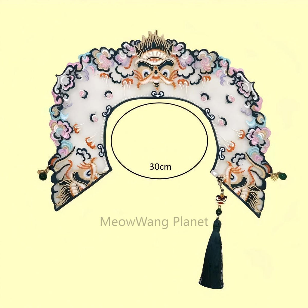 Handmade Chinese Embroidered Pet Shawl Hanfu Style Cloud Shoulder Bib Neck Wrap For Cats Small Dogs Elegant Pet Scarf