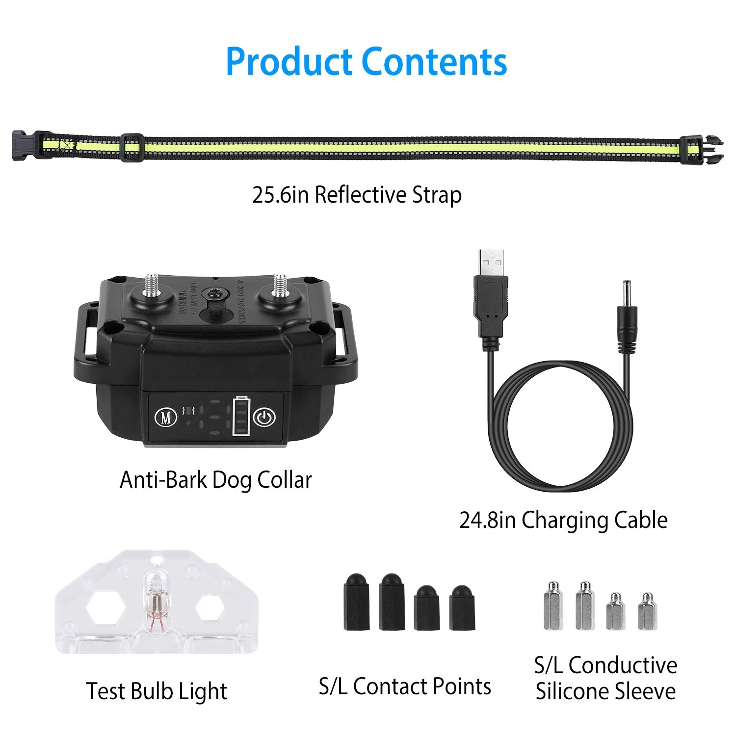 Rechargeable Dog Bark Collar - Waterproof with Beep, Vibration & Static Modes