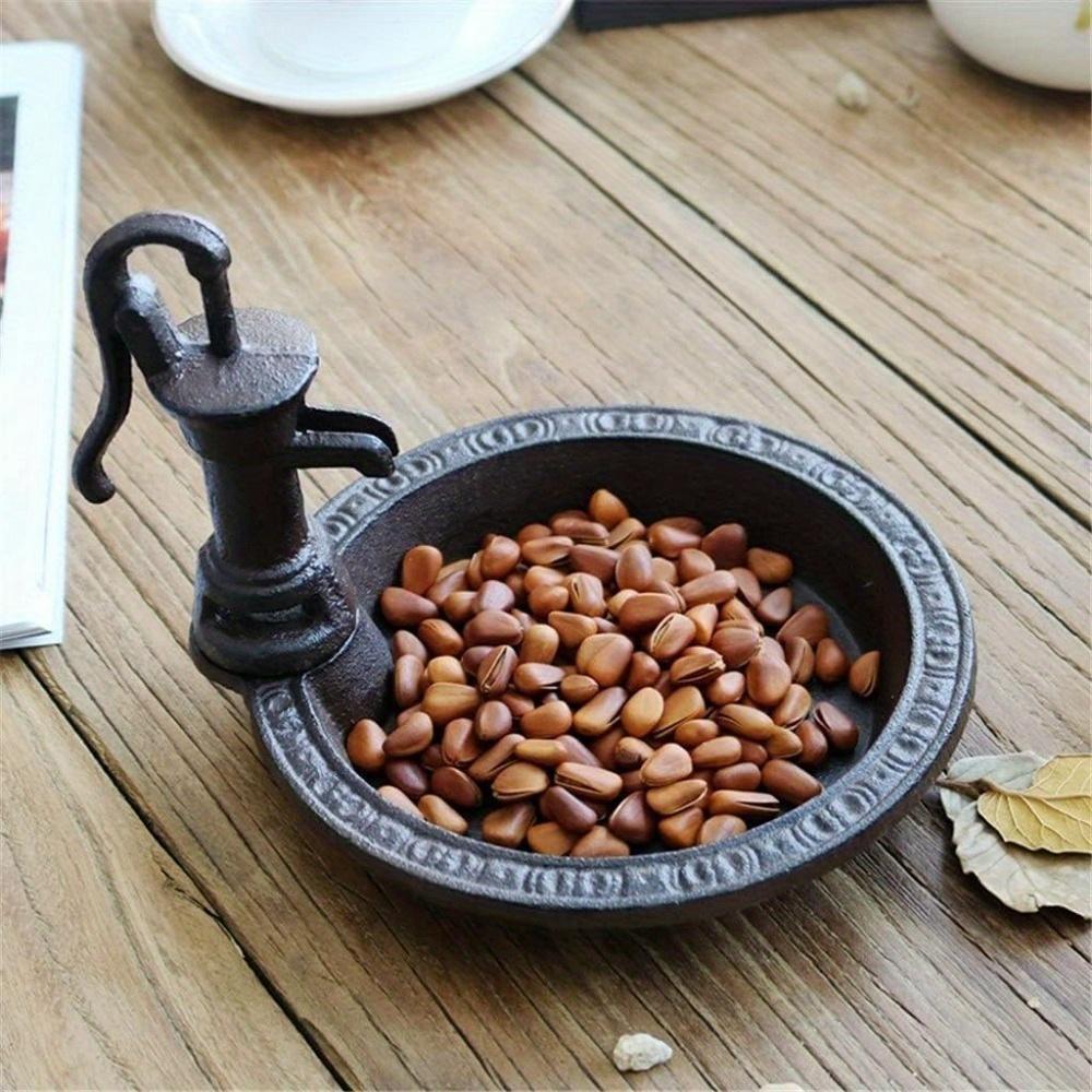 Cast Iron Bird Feeder - Vintage Water Pump Design