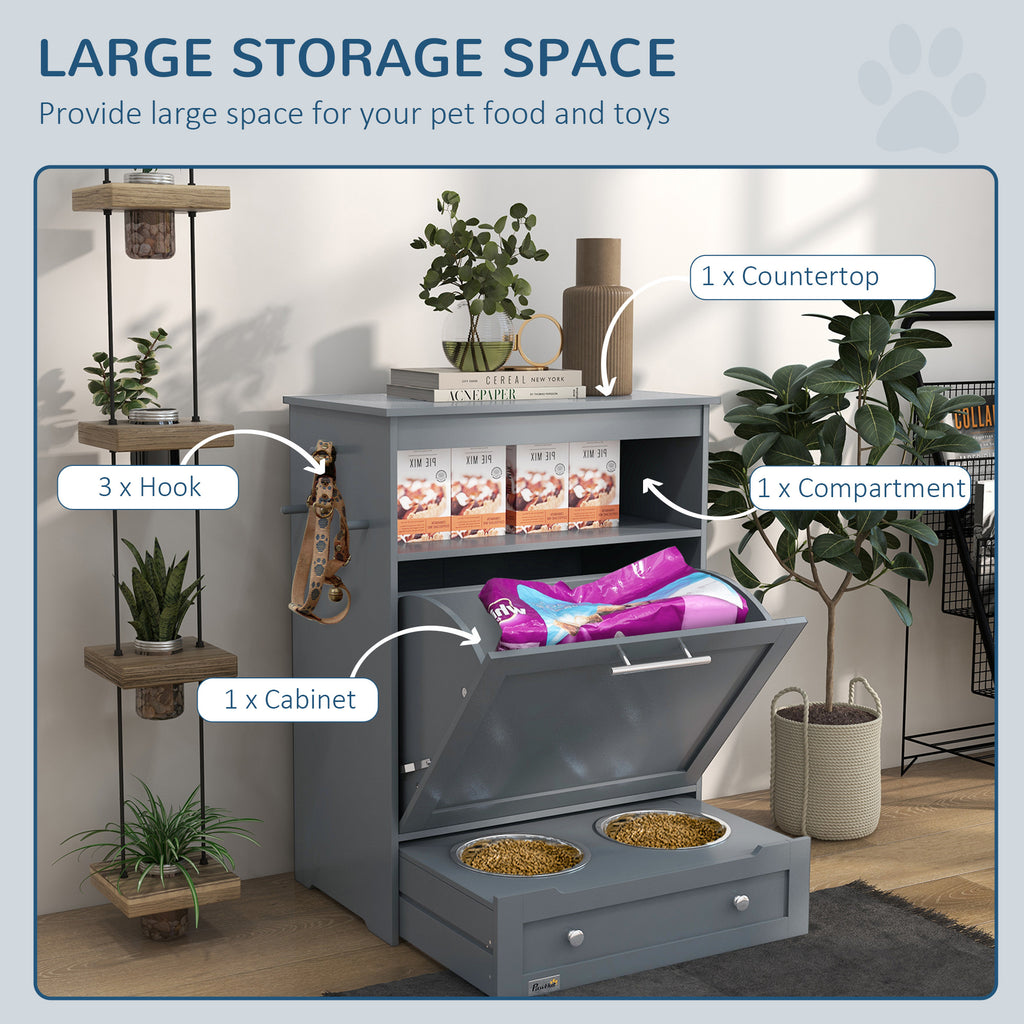 Premium Pet Feeder Station with Storage Locker