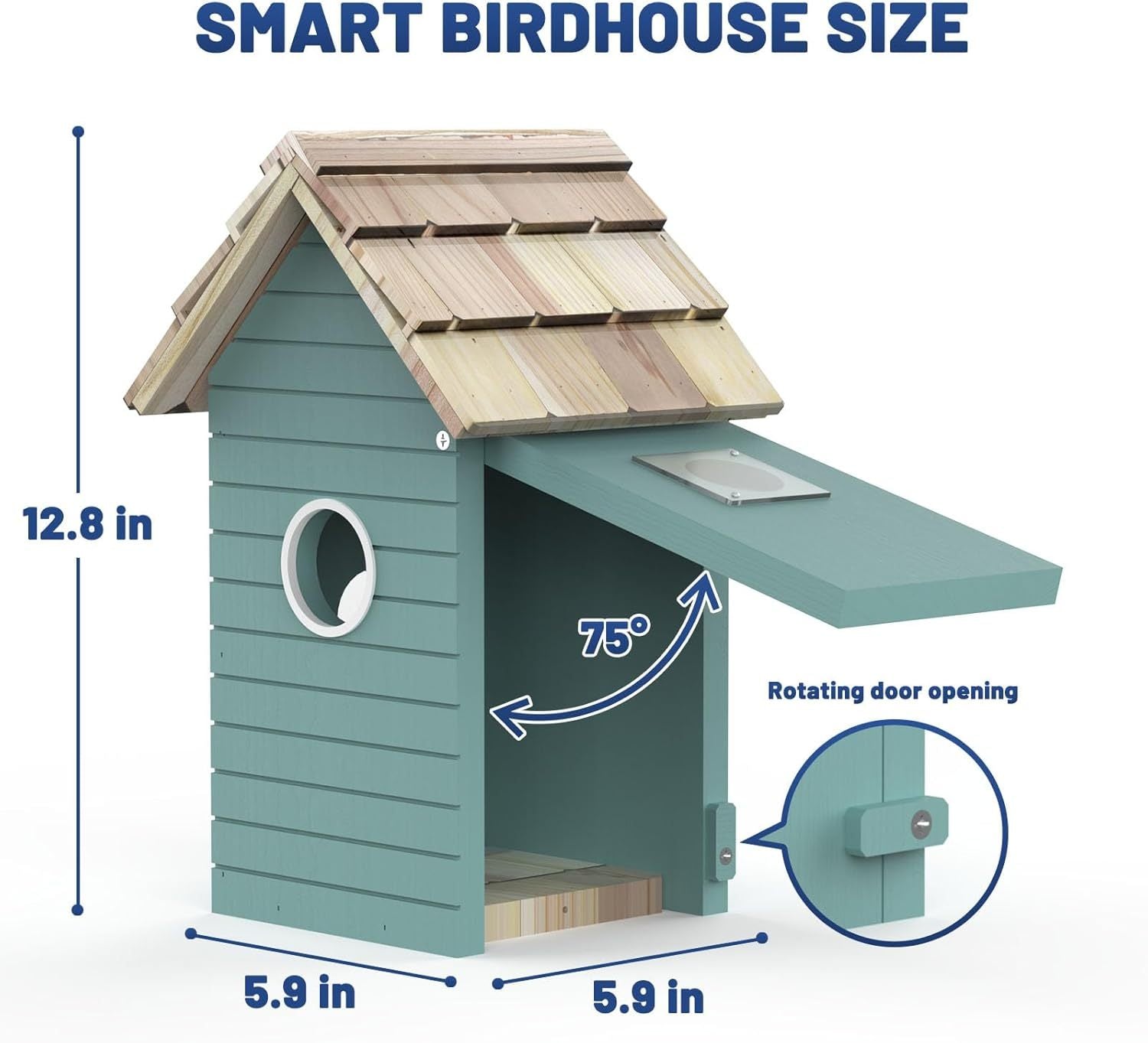 Smart Bird House with AI Camera - 3MP HD Bird Feeder with Species Identification